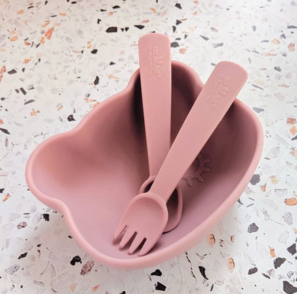 Cubiertos con caja Rosa
