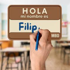 Parche Hola Mi Nombre Es